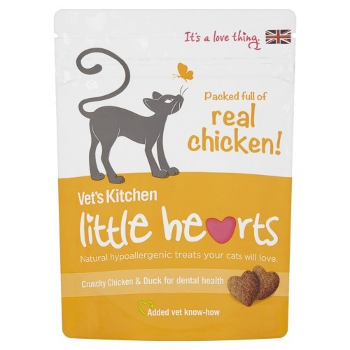 Petiscos para Gatos Little Hearts com Sabor de Frango