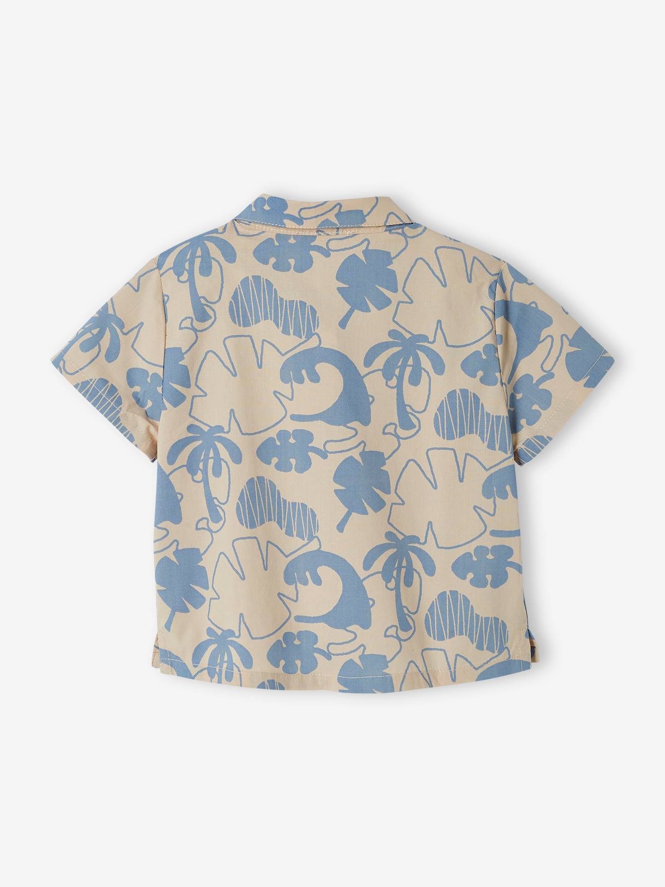 Camisa de bebê bege de manga curta