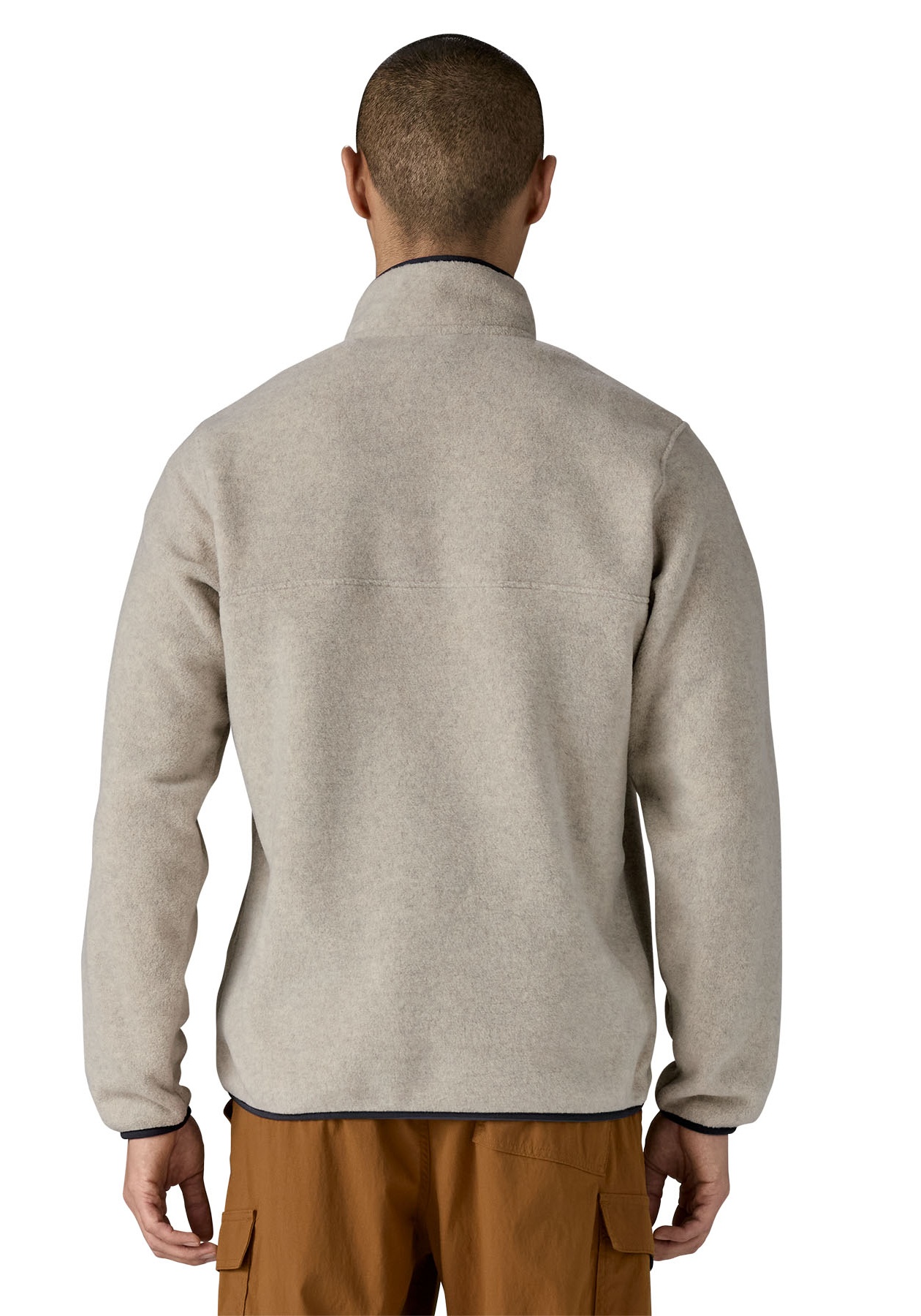 Patagonia Fleece Pullover M's LW Synchilla® Snap-T Oatmeal Heather w/Smolder Blue
