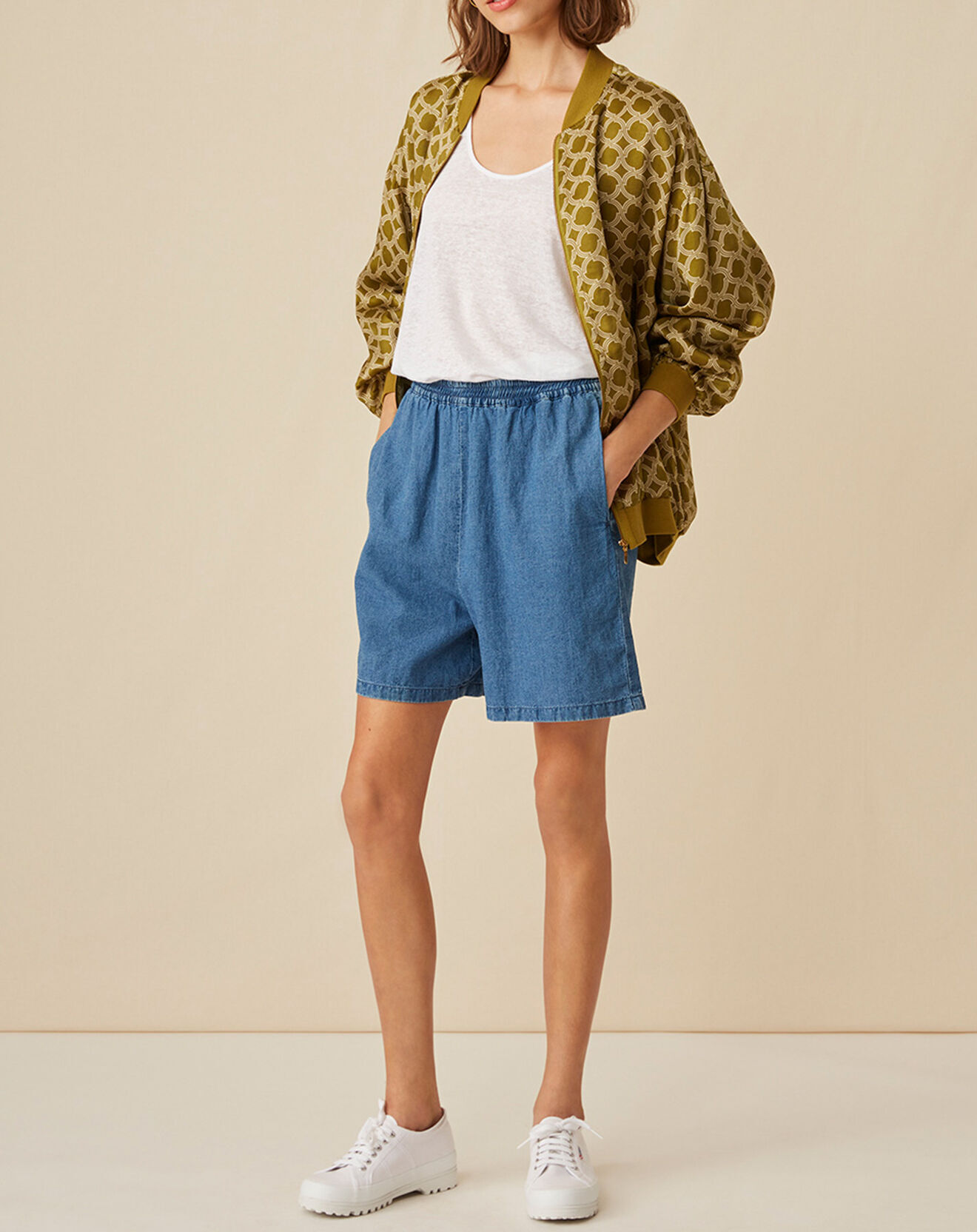 Harris Wilson Short en Lin & Coton Eymilio denim