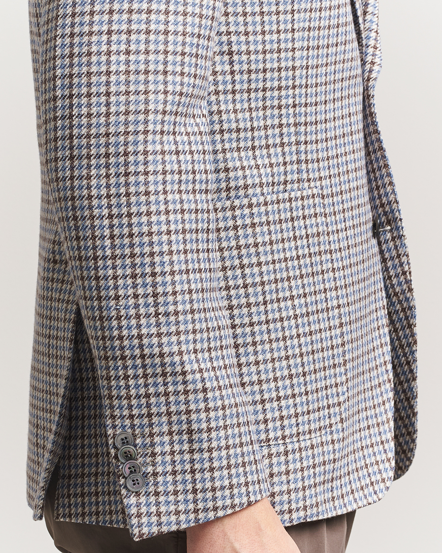 Oscar Jacobson Ferry Soft Patch Pocket Cotton/Linen Blazer Blue