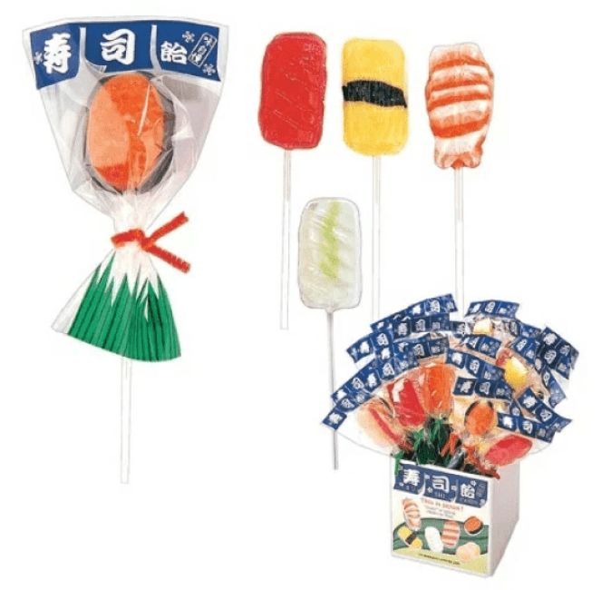 Sanshu Seika gevormde Sushi Snoep Lolly 10g