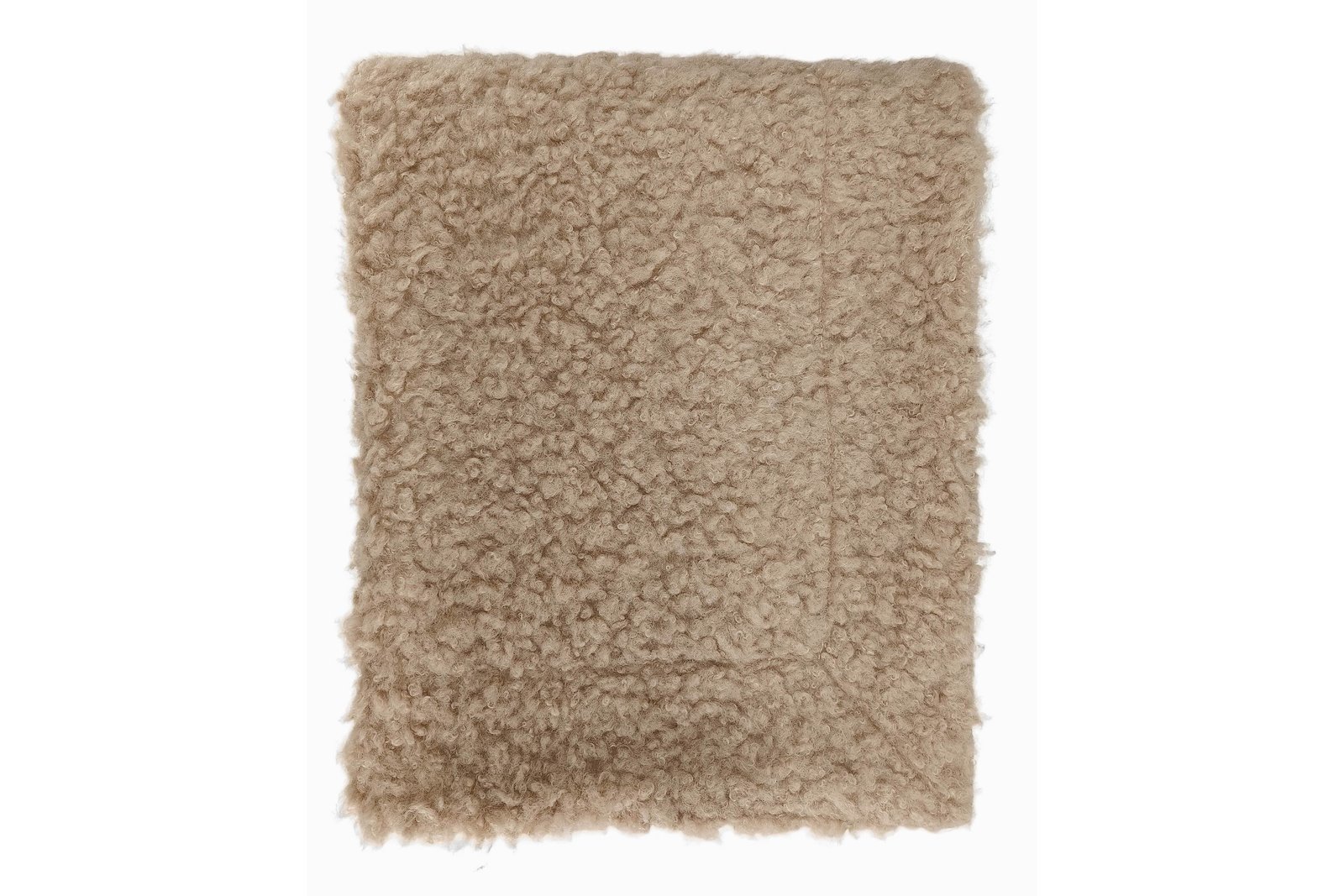 Bella pledd Beige fuskepels 120x160 cm