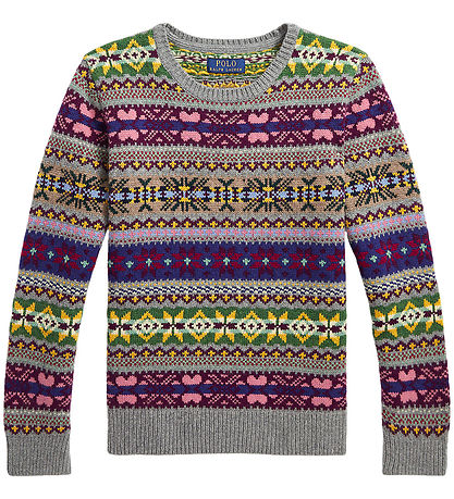 Polo Ralph Lauren Bluse - Uld - Multifarvet m. M?nster