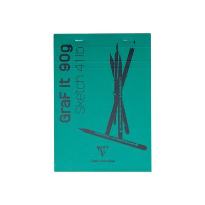 Clairefontaine Graf It - Carnet de croquis - 80 feuilles - A5 - 90 gr - disponible dans différentes couleurs