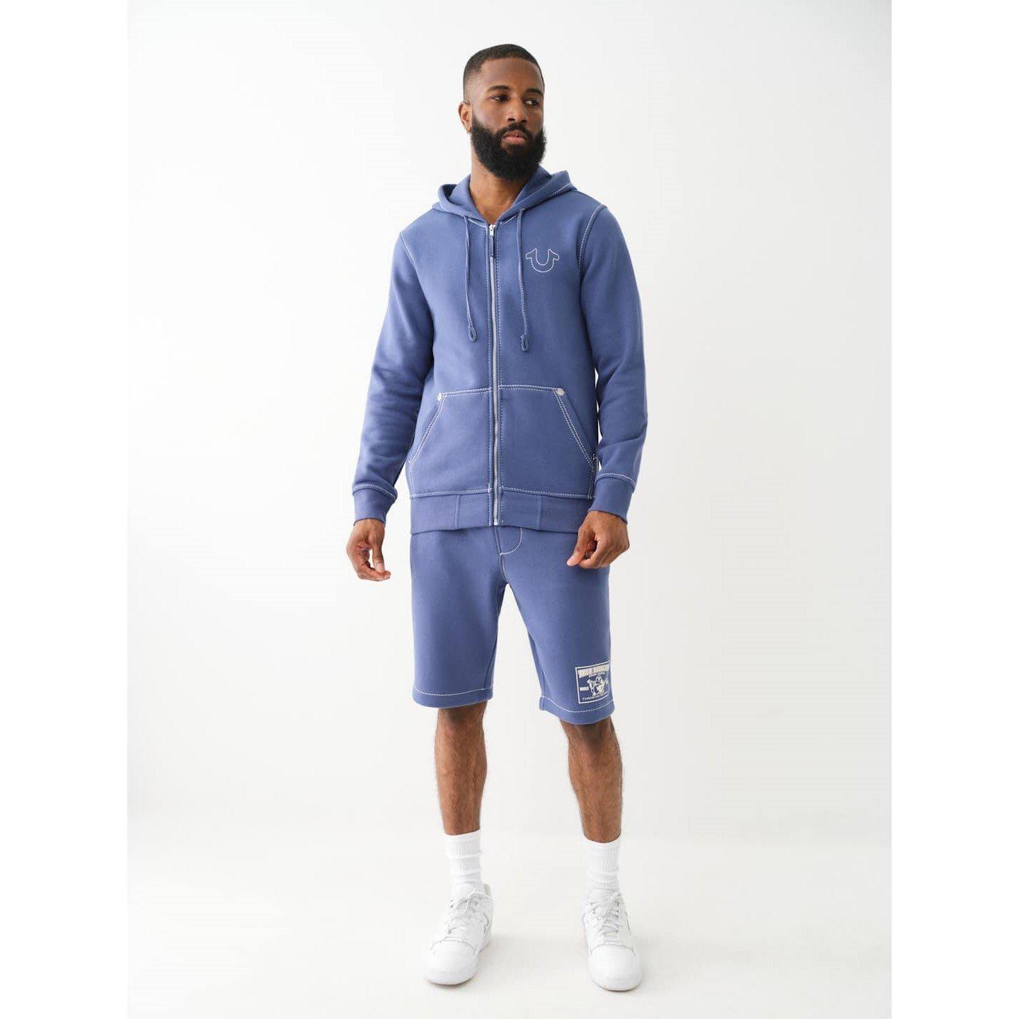 True Religion TR Big T Zip Up Hoodie Mens