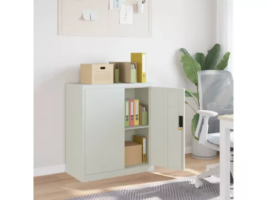 Classeur gris clair 79x40x90 cm acier