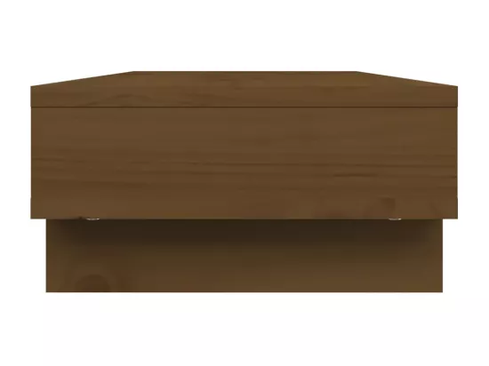 Support de moniteur Marron miel 60x27x14 cm Bois de pin solide