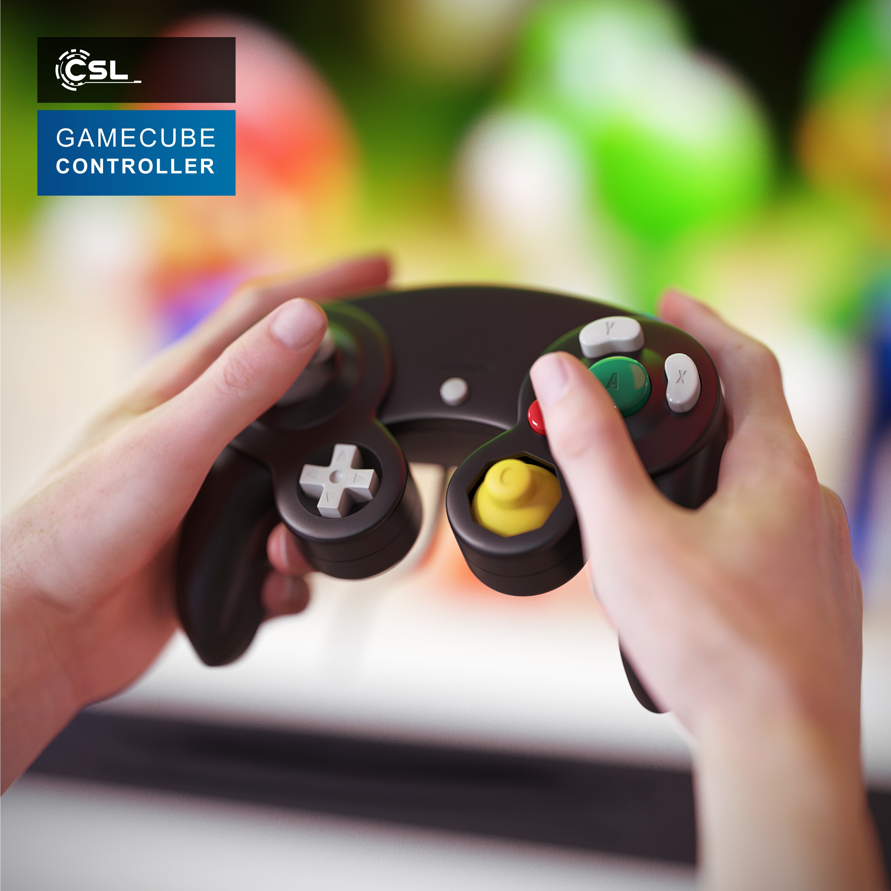 CSL 2x Nintendo-Controller, Gamepad für Nintendo GameCube / Wii Vibrationseffekte / ergonomisch