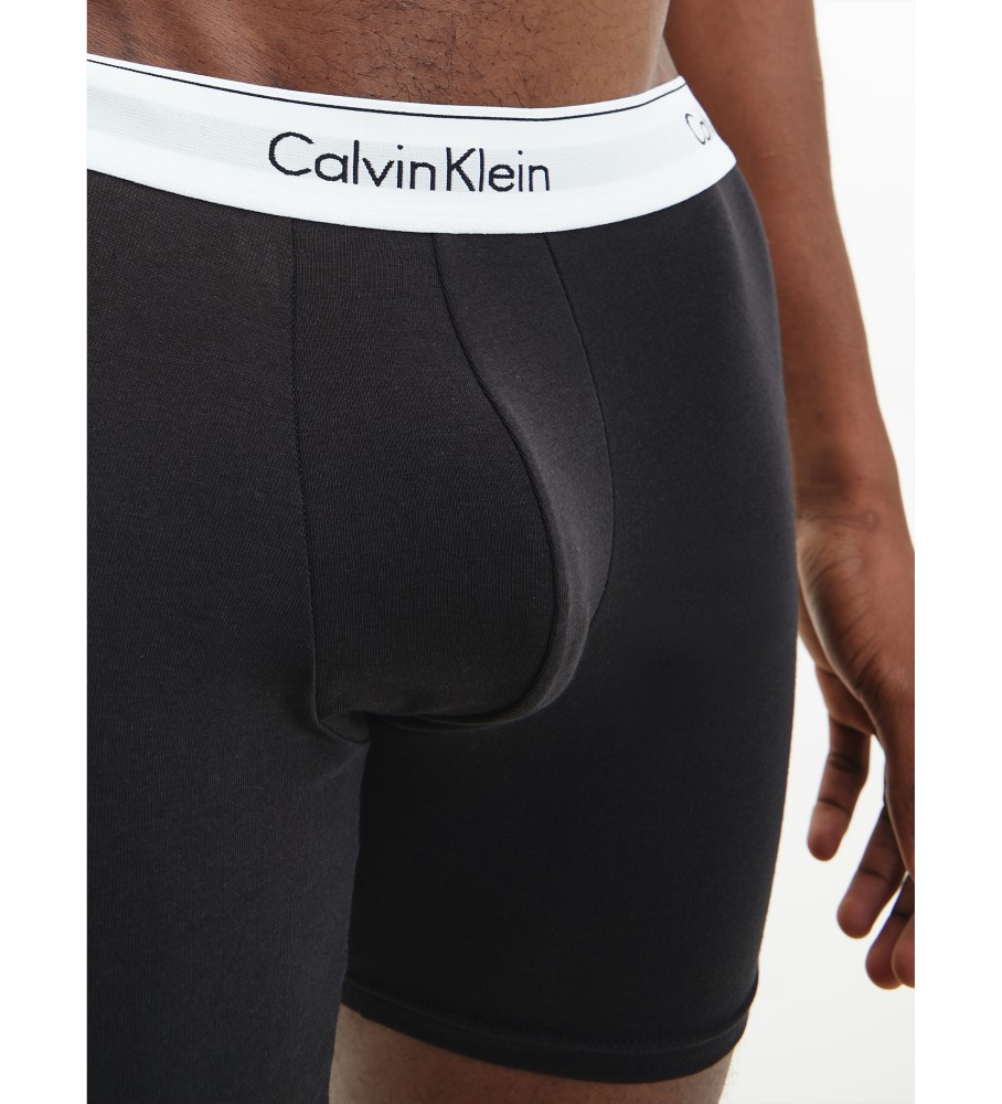Pacote com 3 cuecas boxer compridas Calvin Klein