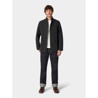 Herrenjacke Baumwolle und Leinen, Grafit