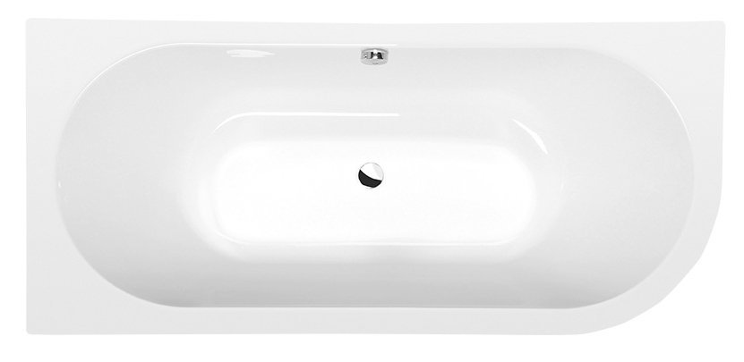 Polysan Monolith ligbad links 170x75x60cm zwart