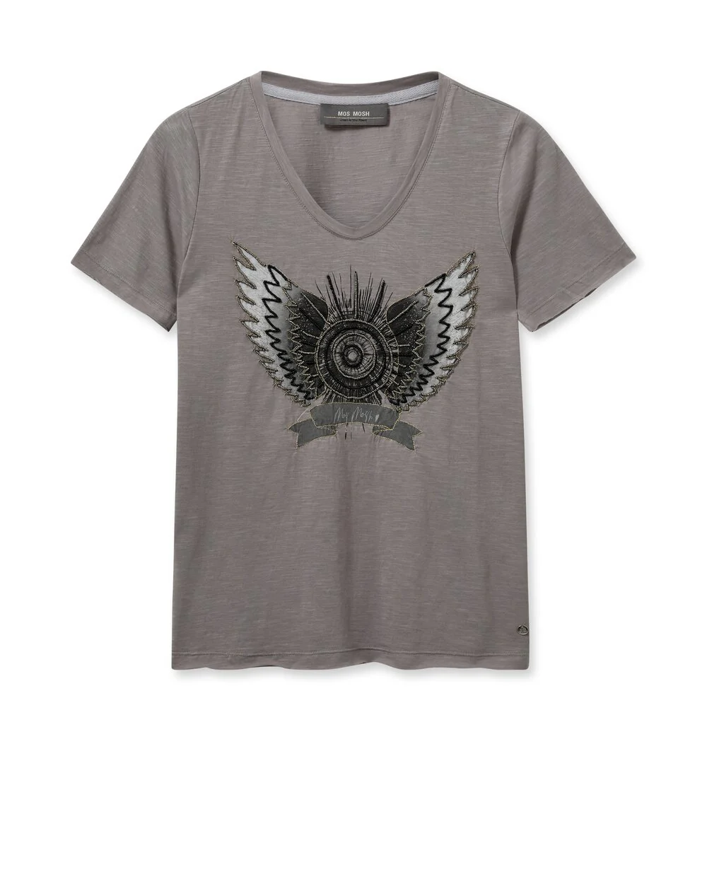 Mos Mosh  Gethi O-SS t-shirt - Sharkskin