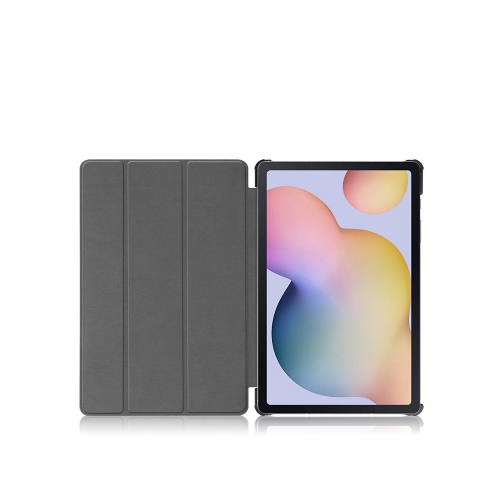 Samsung Galaxy Tab S8 / Tab S7 Flipcase Hülle Ledertasche mit Aufstellfunktion Litchi Look - Schwarz