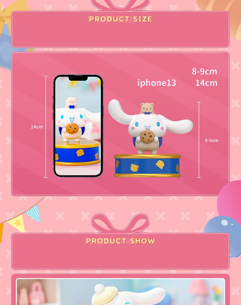TOPTOY - Cinnamoroll-personages - Dessertseriefiguren (9 soorten) (Blind Box)