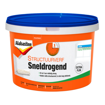 Alabastine structuurverf fijn wit 5 l