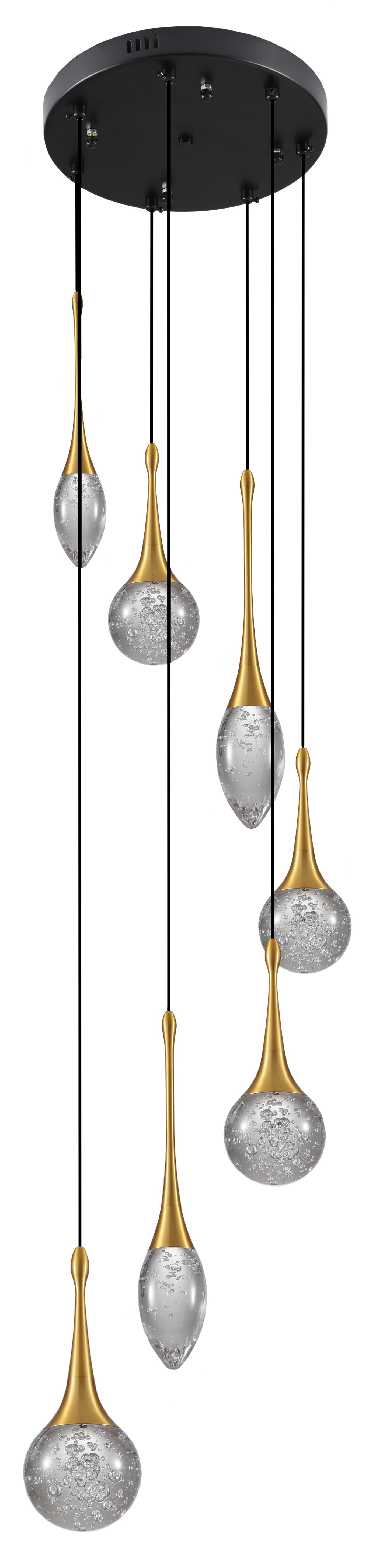 Hanglamp 7-lichts Goud Bolla ⌀30  x H180 cm