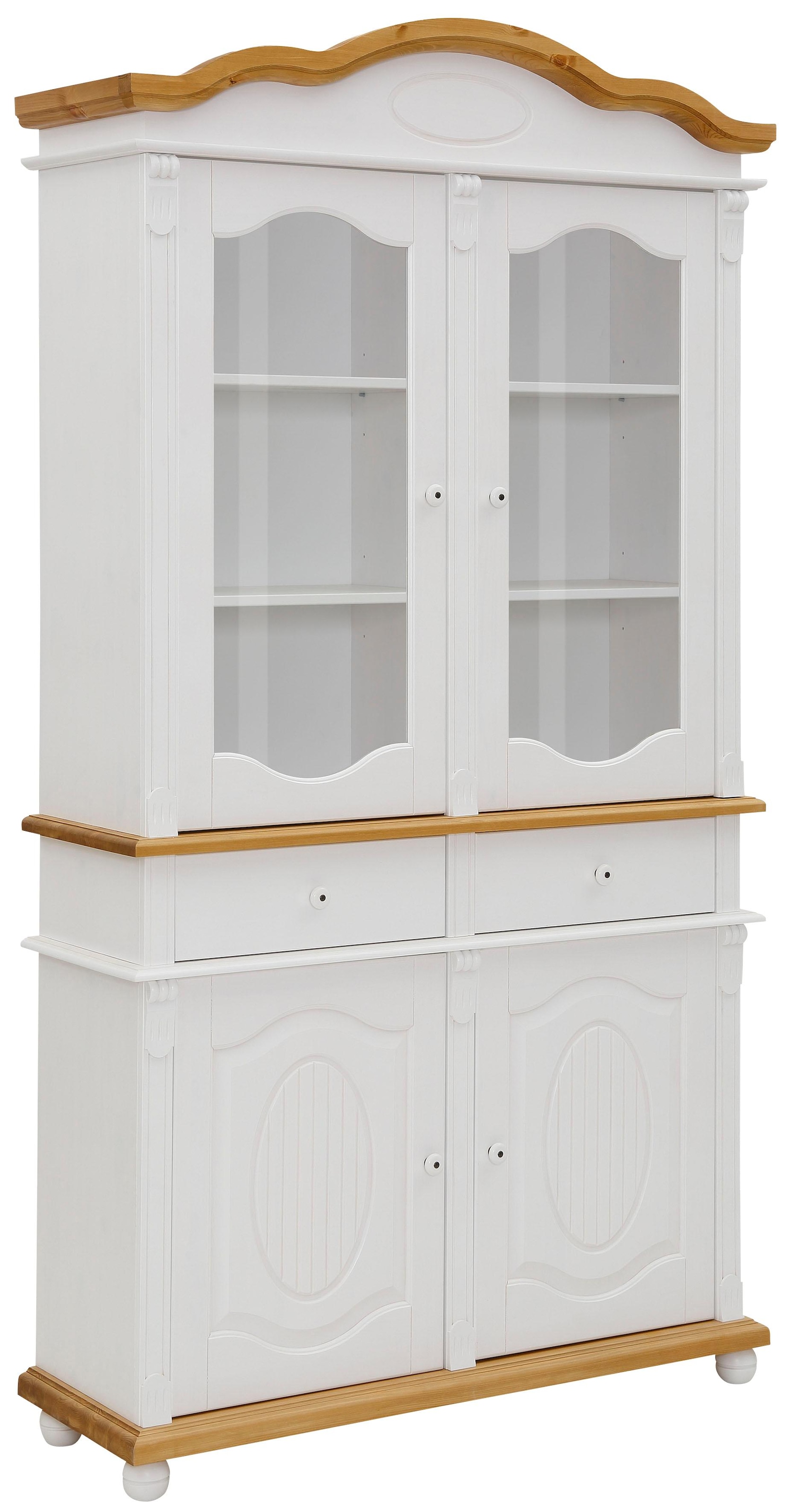 Home affaire Aufsatzschrank »Tessin« Vitrinen-Aufsatz, Breite 115 cm, aus massiver Kiefer, FSC®