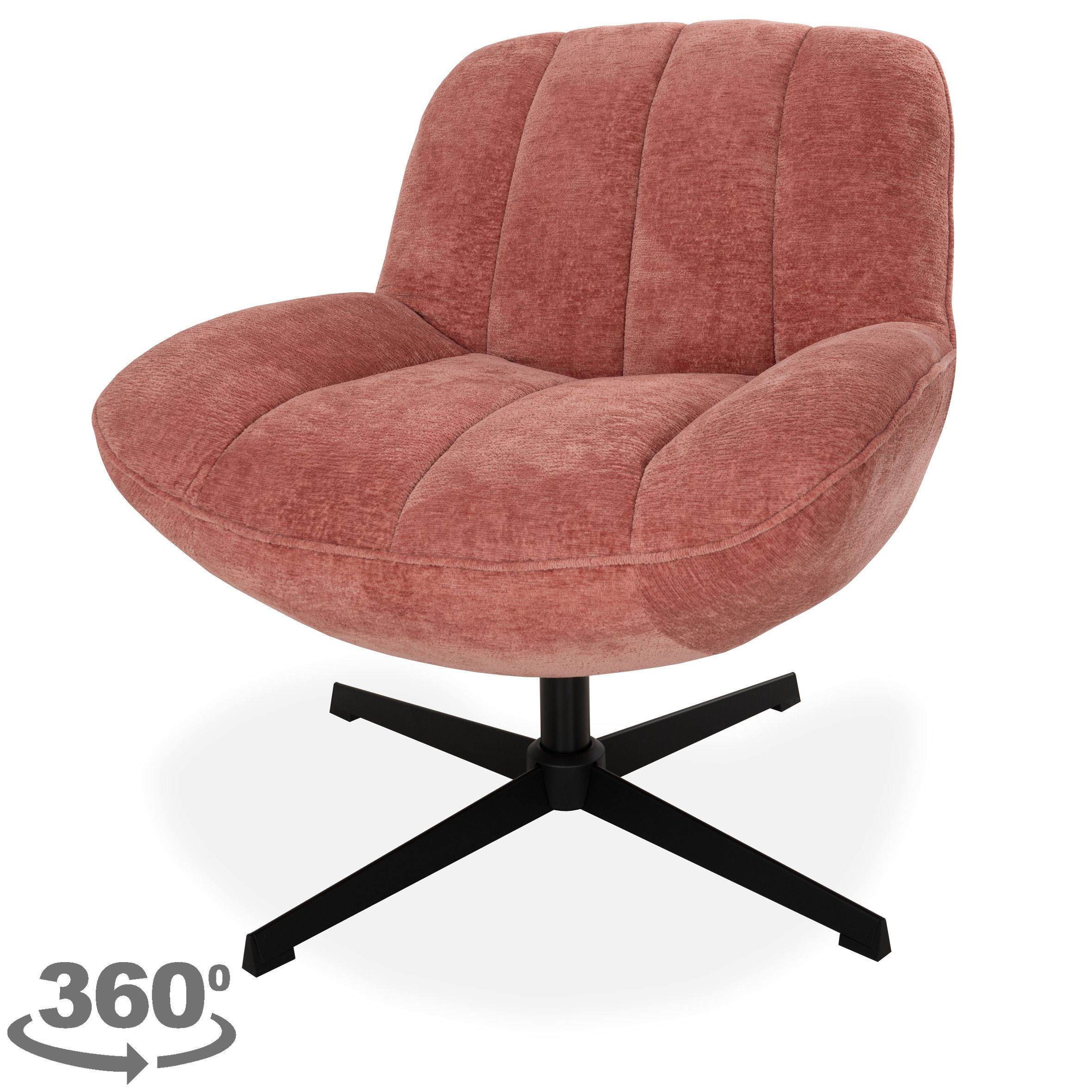 Draaifauteuil - old pink | 230318 Derby B75 x D72 x H80 cm