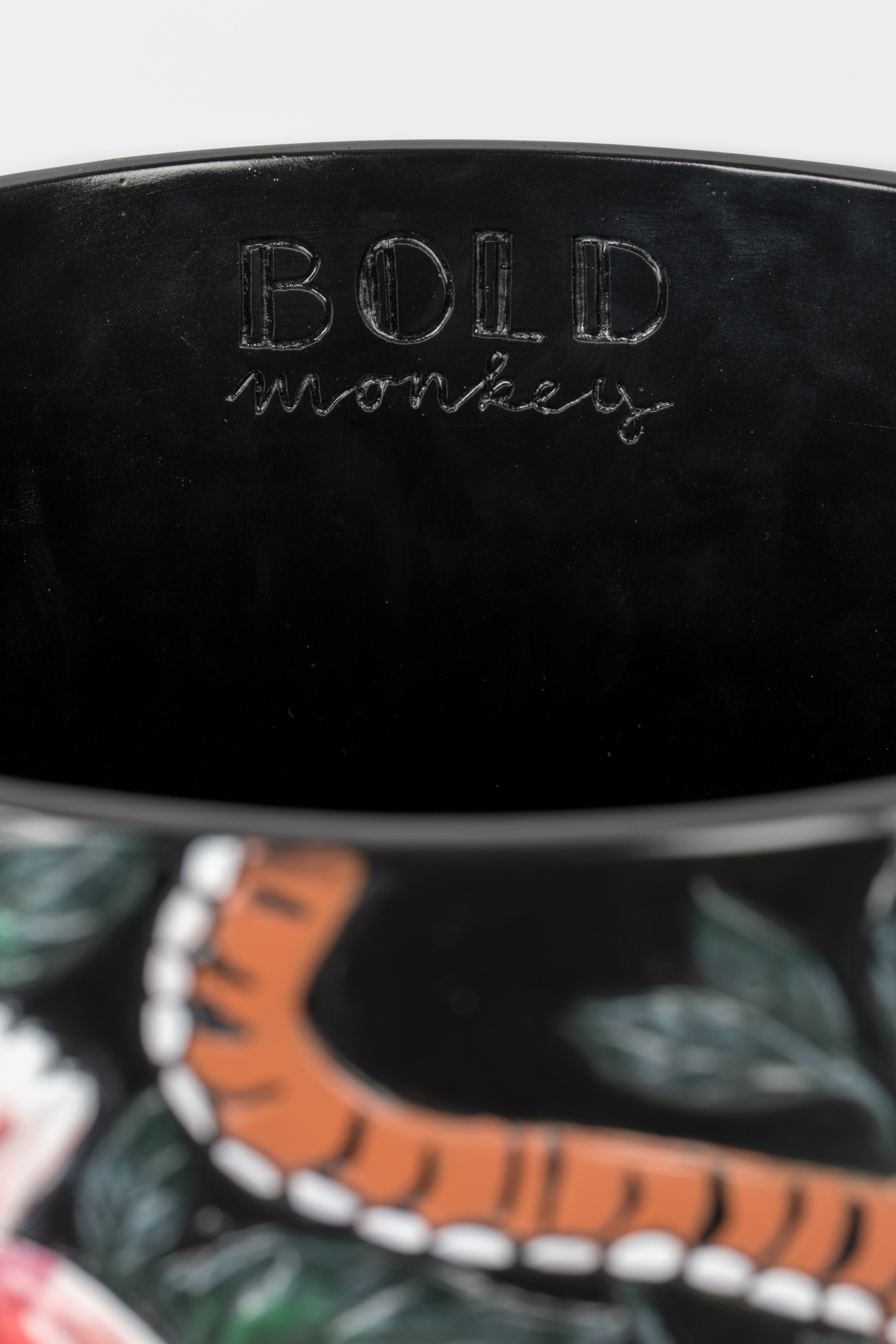 Bold Monkey vaas Songs of the night tiger Hand geschilderd
