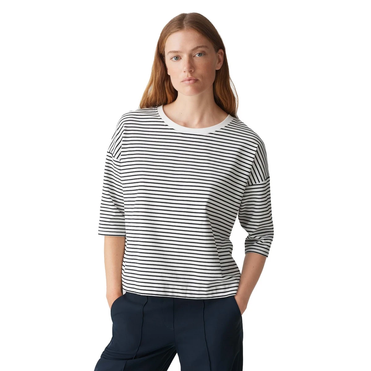 Dames Top 25021 top ls stripe structure