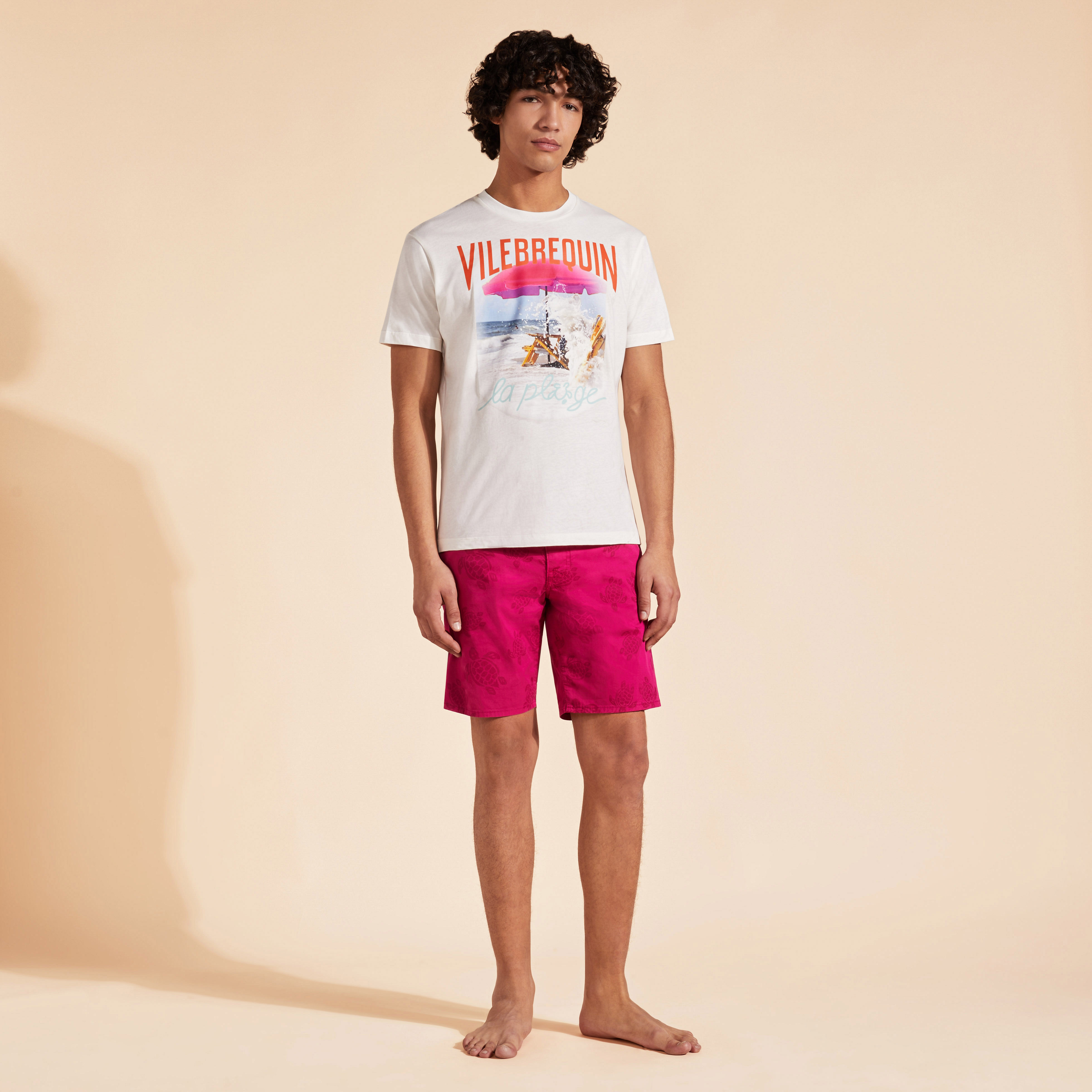 T-Shirt en Coton Homme Wave on VBQ Beach