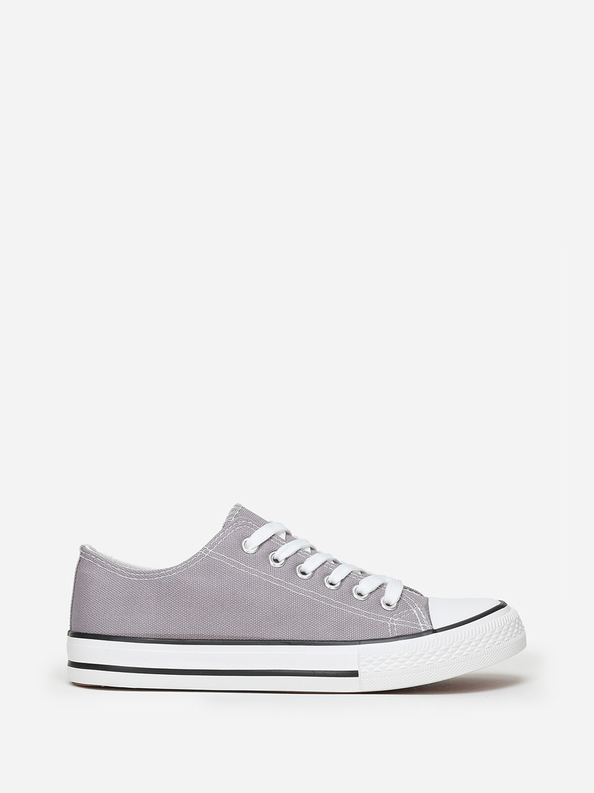 Tennis basses en toile- Gris