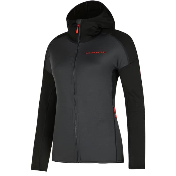 Veste polaire ski rando LA SPORTIVA UPENDO HOODY W CARBON/CHERRY TOMATO