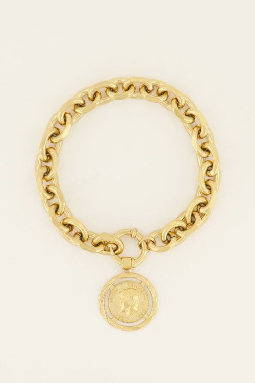 Bold Spirit schakelarmband met munt