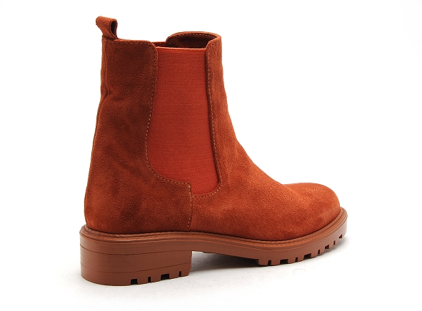 Coco abricot boots bottine plates femme robier orange