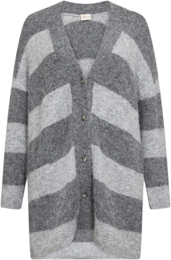 Wasabiconcept Curvy WA-JOLIE 2 Cardigan Lys grå 99110c lt grey melange combi
