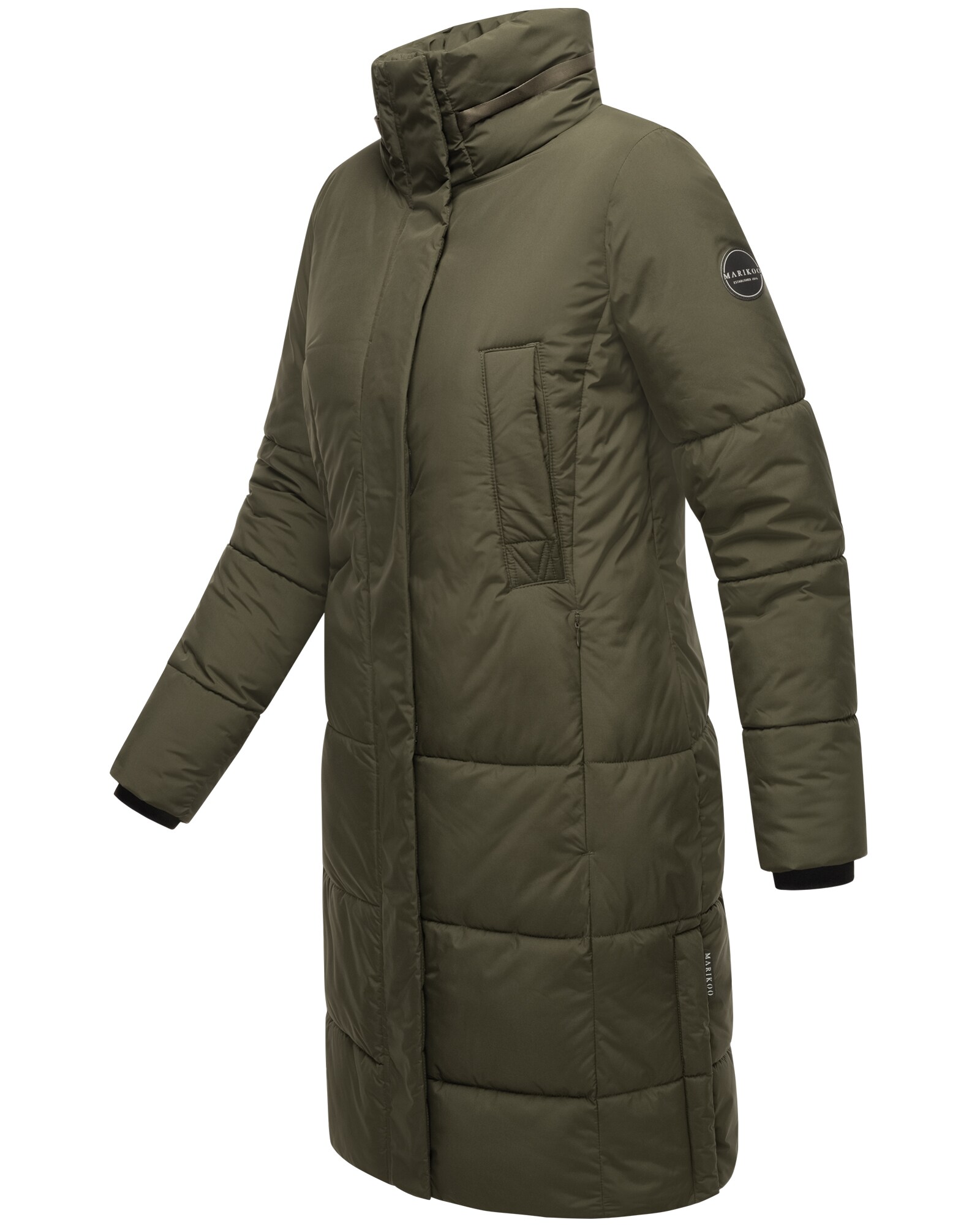 MARIKOO Damen Winter Steppmantel Jacke Parka Recycelt Warm Mantel mit Kapuze & Recyceltes Obermaterial Laryaa