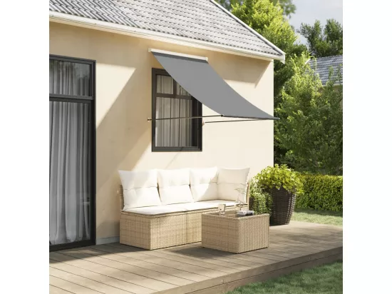 Auvent rétractable anthracite 100x150 m tissu et acier