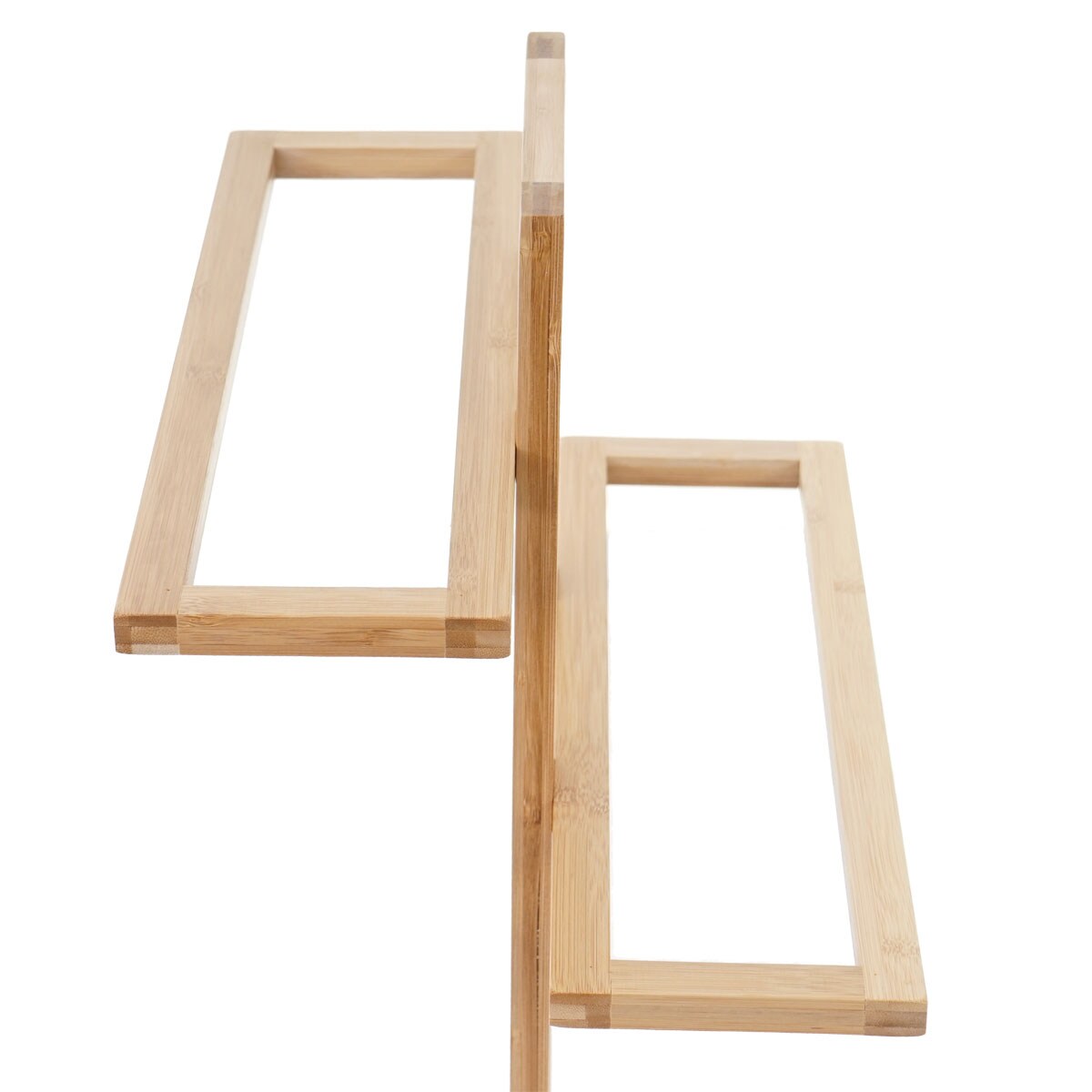 Handtuchhalter MCW-B74, Badezimmer Handtuchständer Handtuchtrockner freistehend, Bambus 80x42x27cm