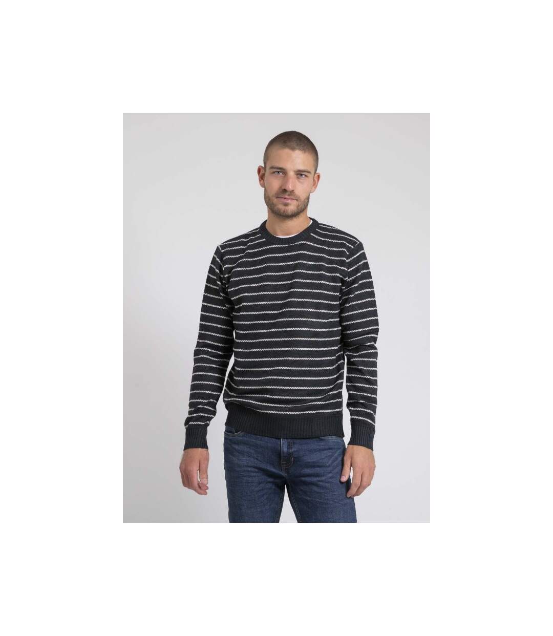Pull col rond rayures LIMUTIL