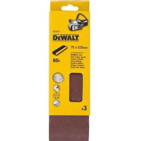 DeWALT DT3377 P80 Schuurband 75x533mm VE=3