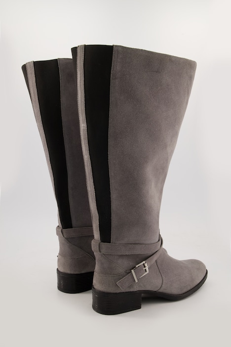Stiefel, 3XL-Schaft, Veloursleder, Weite H