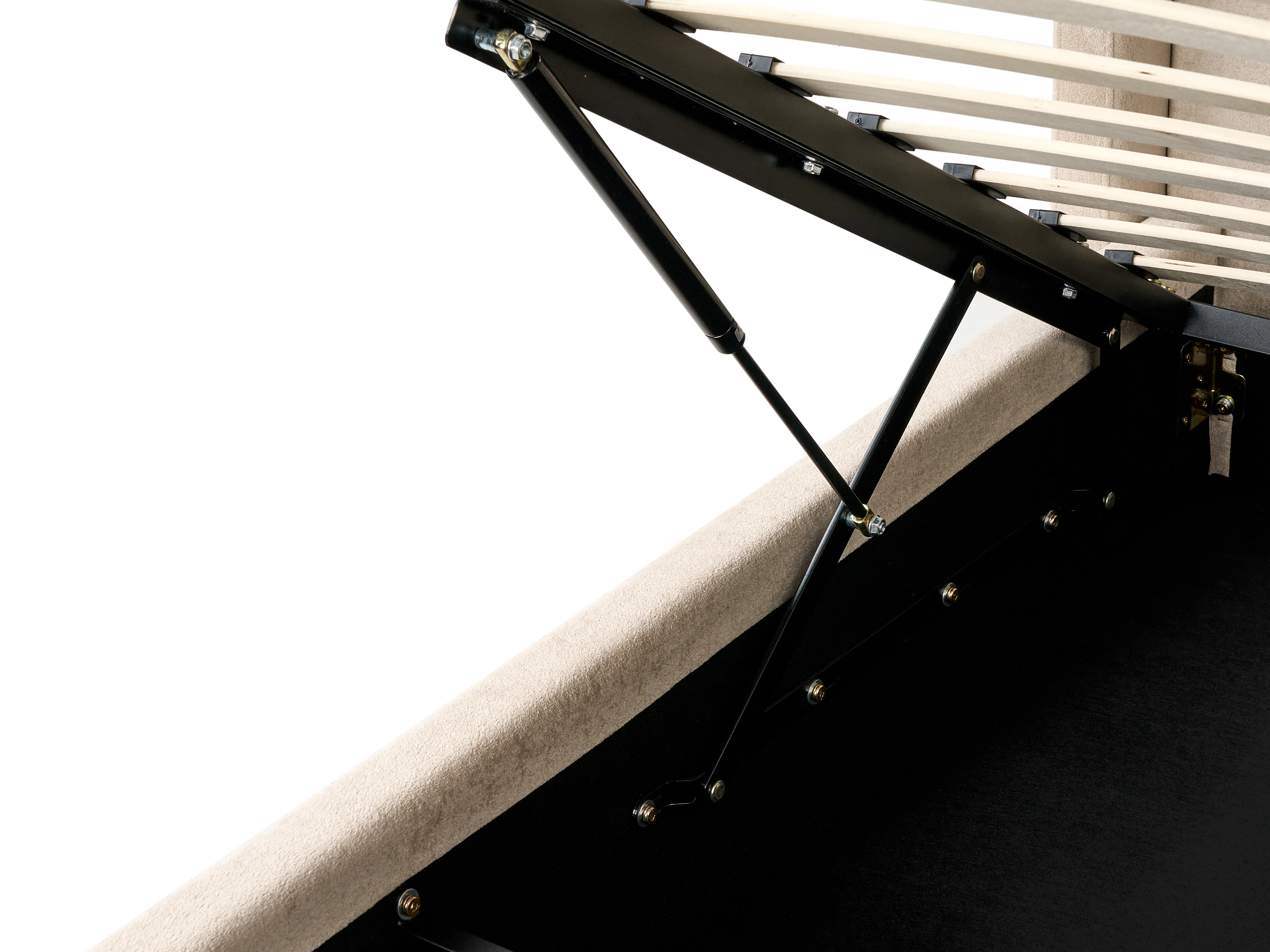 Bed met opbergruimte Stof BERNAY 180 x 200 cm Taupe