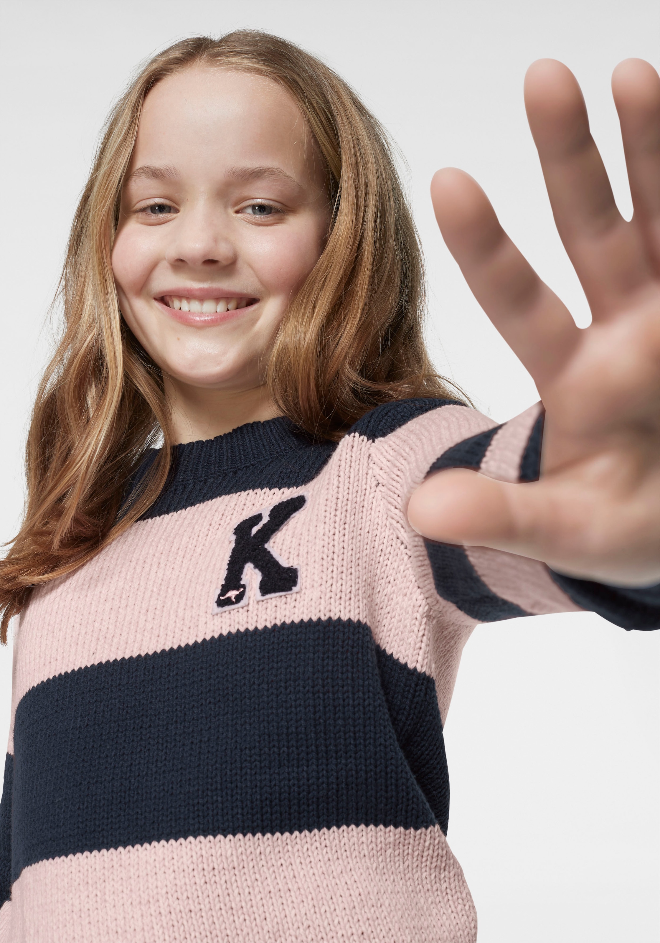 KangaROOS Strickpullover , in modischer Streifenoptik