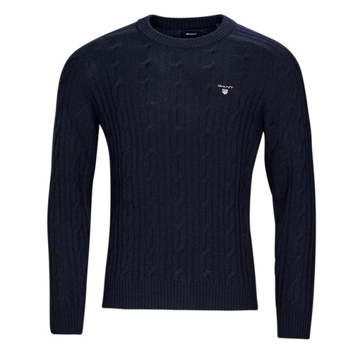 Gant - LAMBSWOOL CABLE C-NECK - Marine