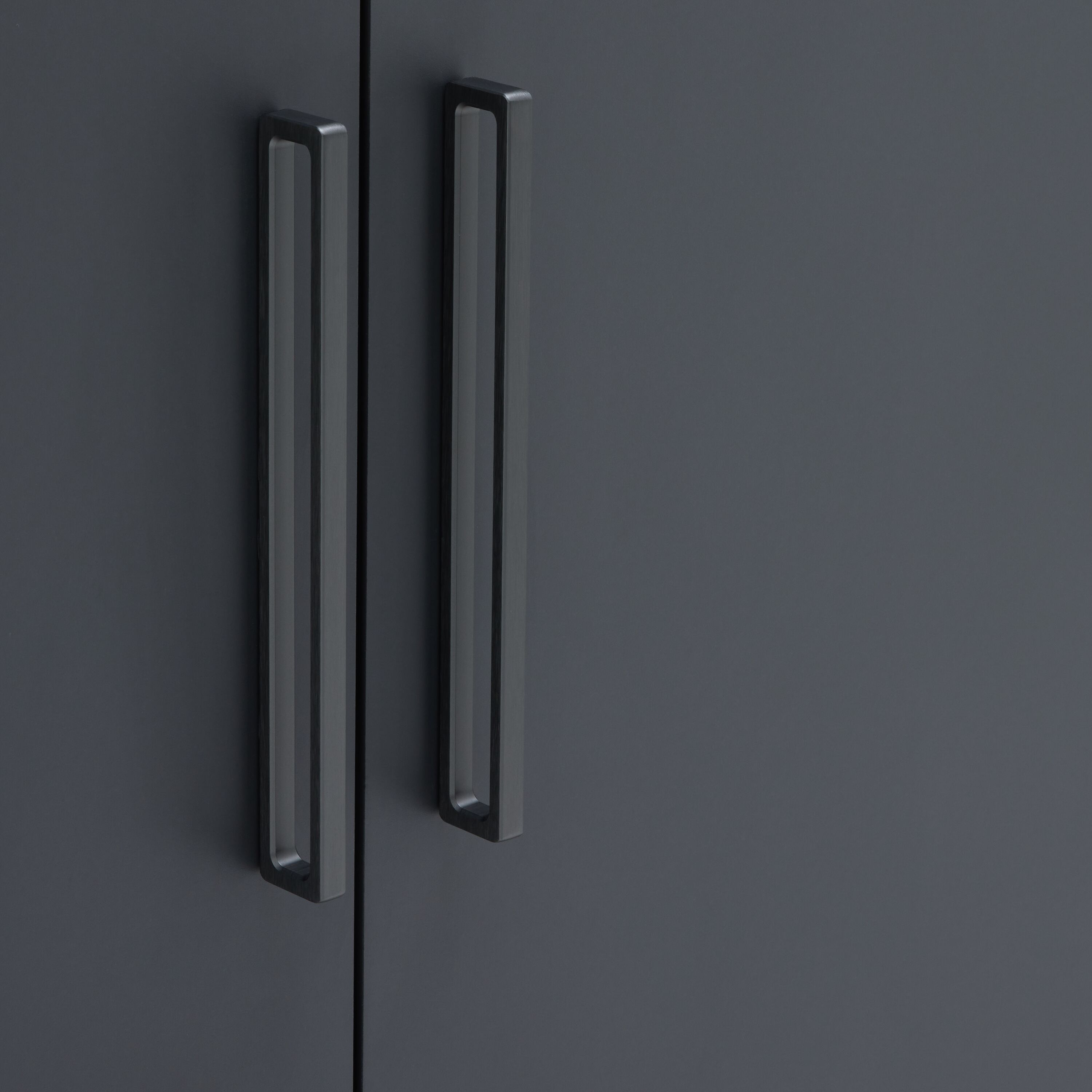 MODUL Drehtürenschrank - Anthrazit / B: 153.0 cm x T: 59.0 cm x H: 220.0 cm