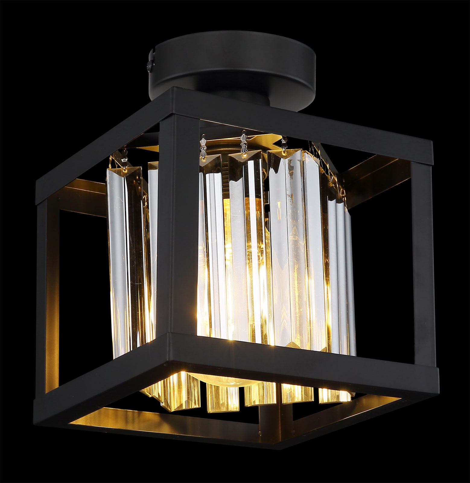 GLOBO Retrofit Deckenlampe MATHILDE 17 x 17 cm schwarz