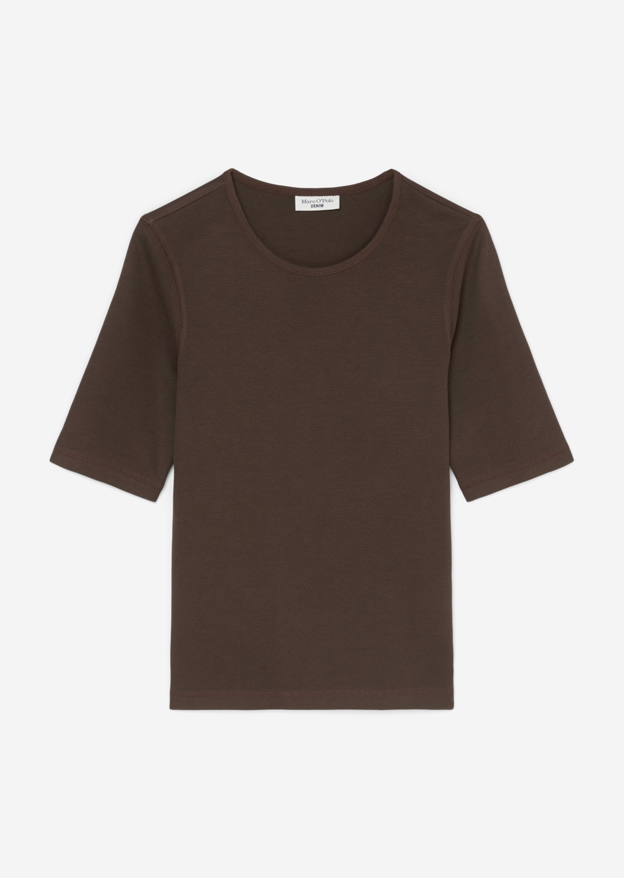 T-Shirt mit feiner Strukturaus Organic Cotton-Jersey