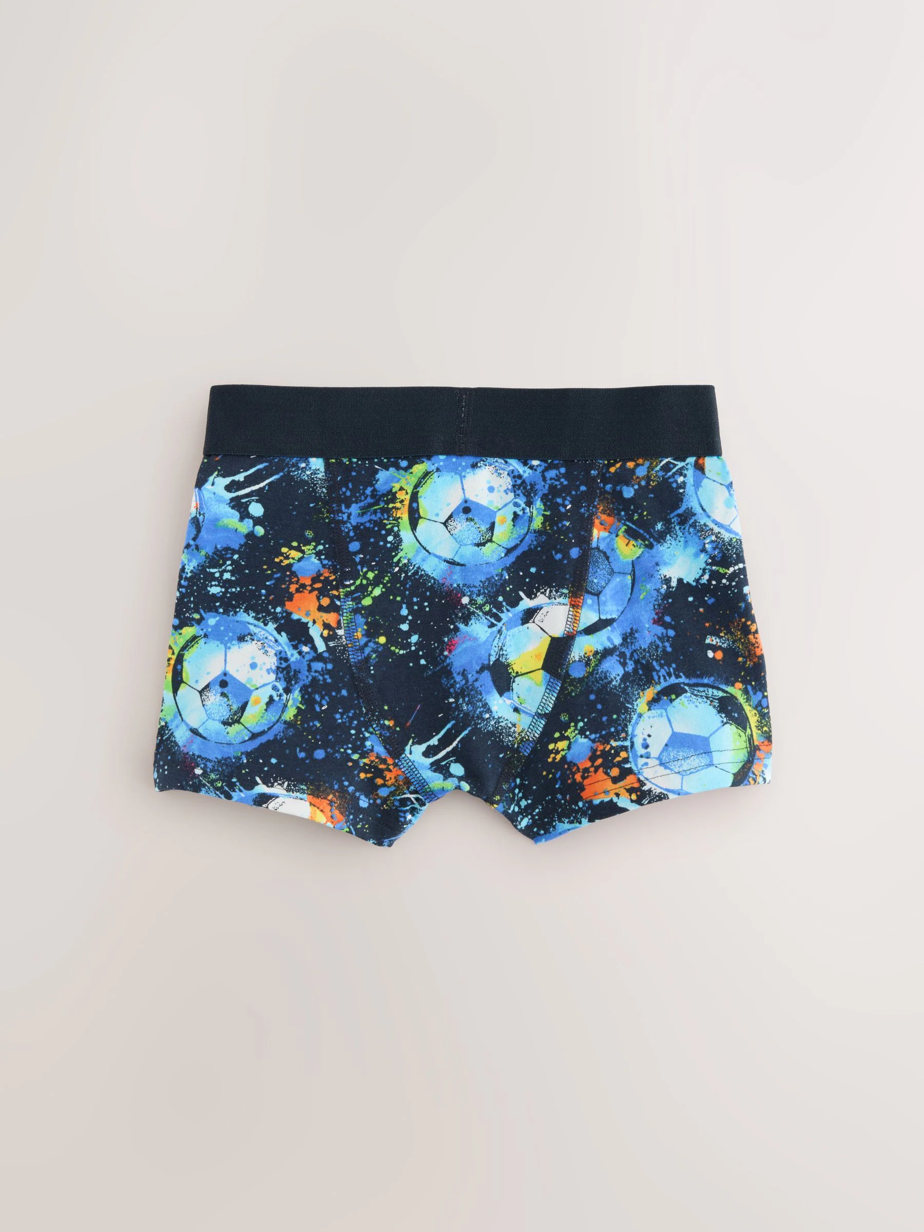 Blauw voetbalprint - Verpakking van 5 boxers (2-16jr)