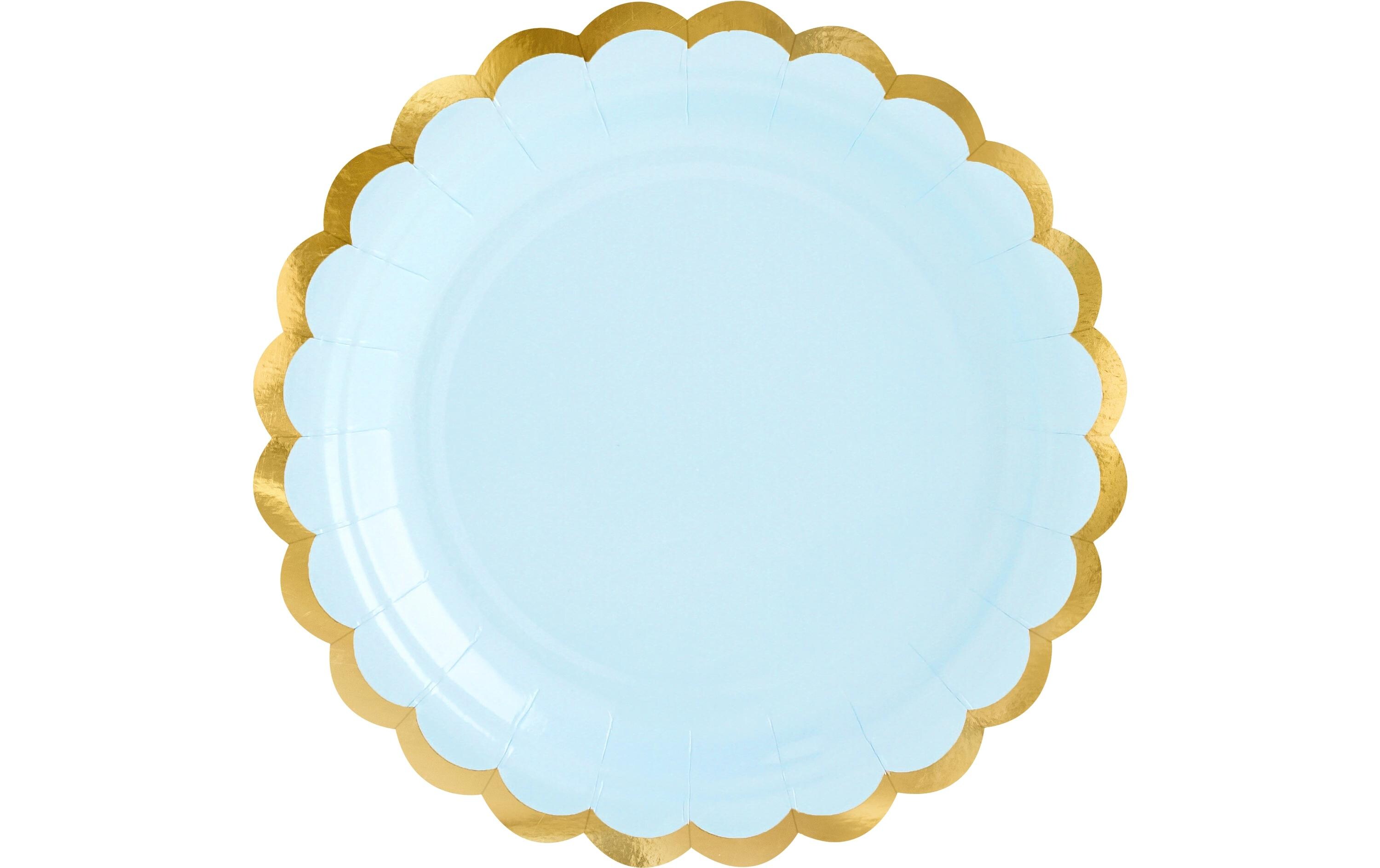 Einwegteller Blau, 18 cm, 6 StückParty-Papierteller