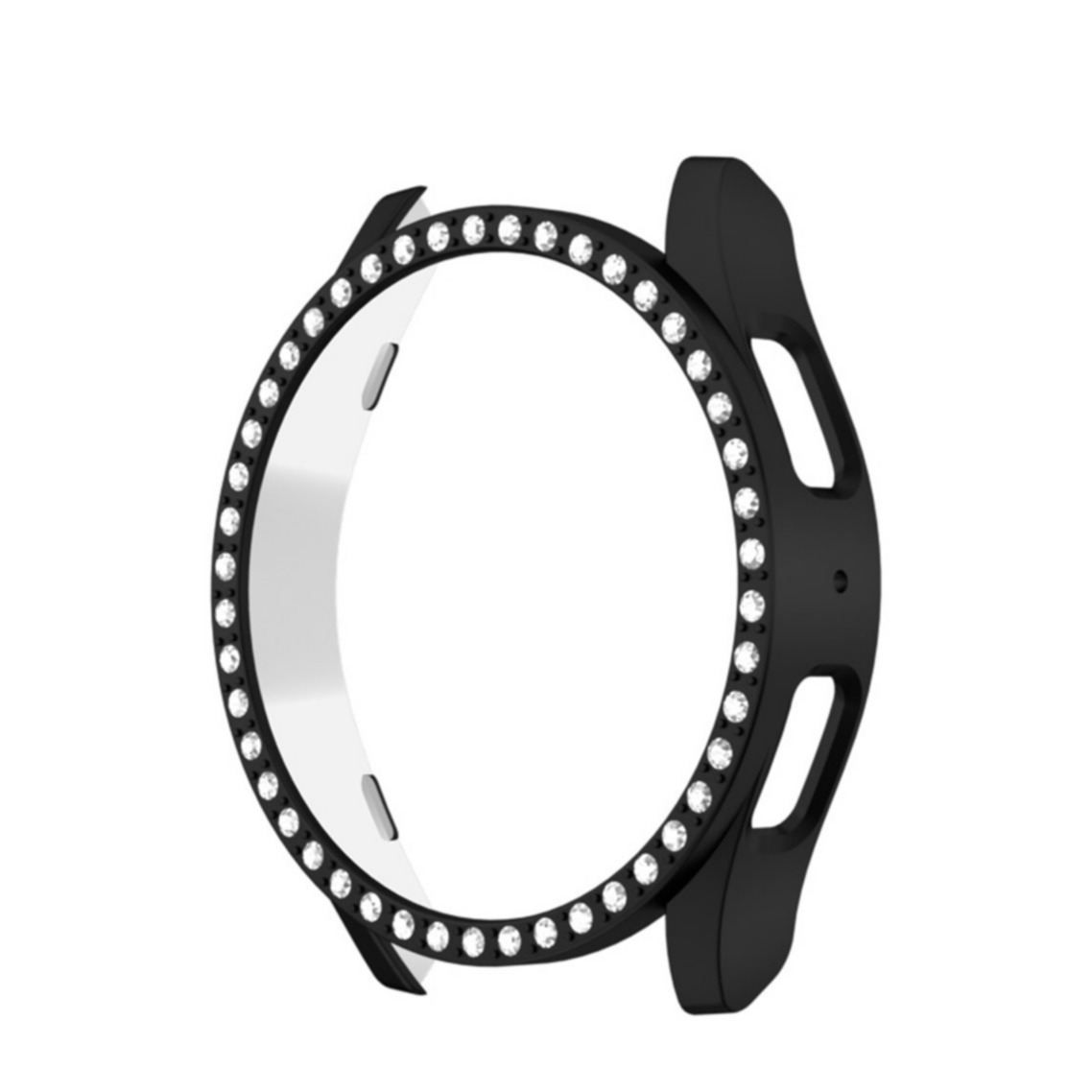 Samsung Galaxy Watch 7 (40mm) Hardcase Glitzer Strass Bumper Hülle - Schwarz