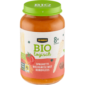 Jumbo Biologisch Babyvoeding Spaghetti Bolognese met Rundvlees 8+ Maanden 220 g