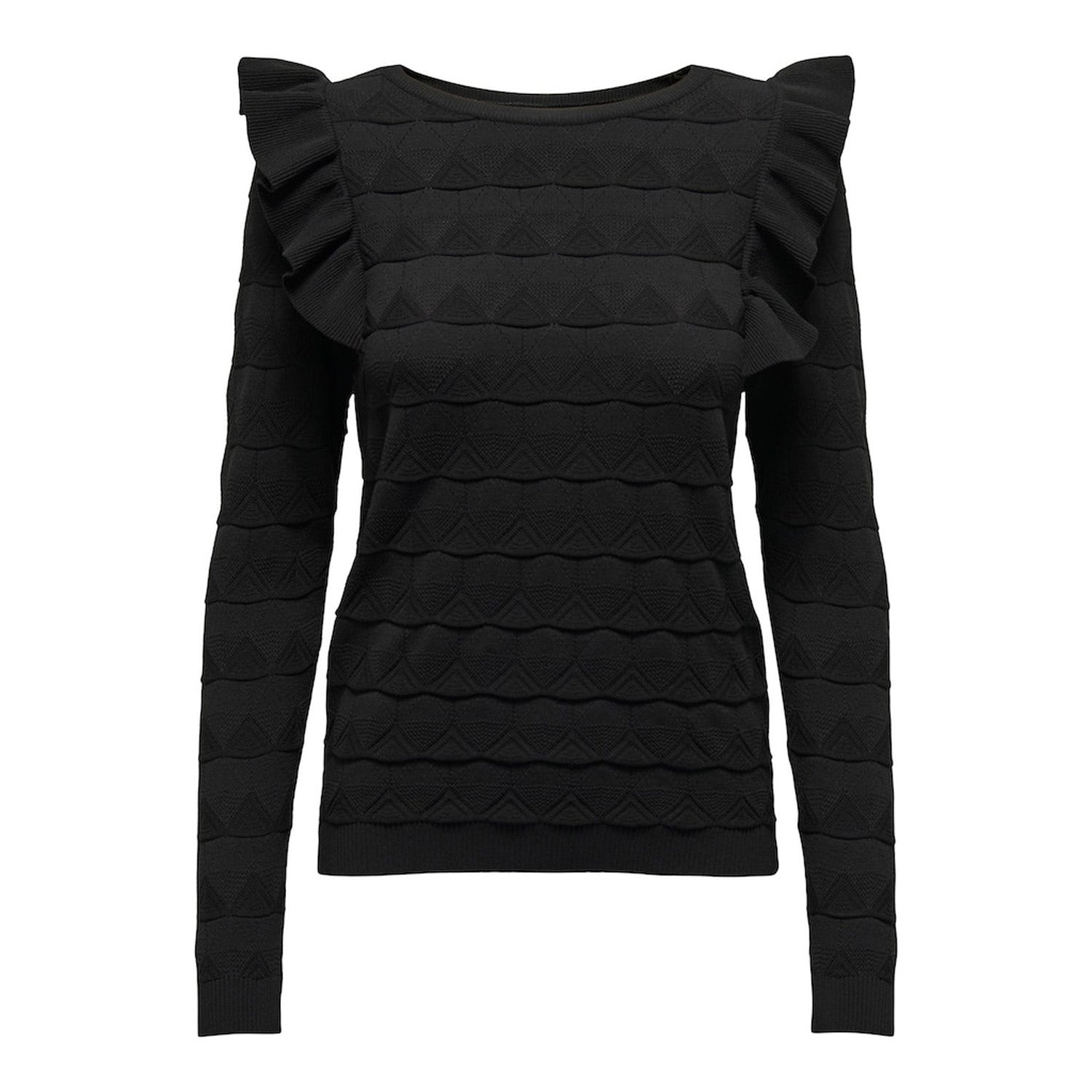 ONLY  Sandra LS Ruffle O-Neck