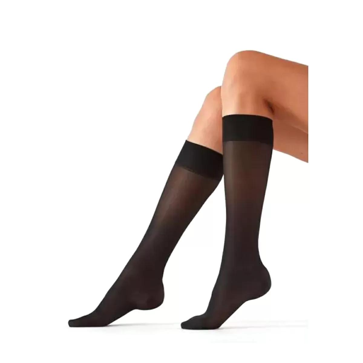 Viva40 Knæ Sort One Size - 1 par.