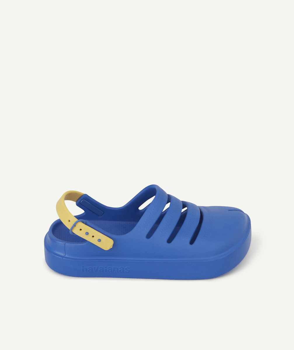 HAVAIANASSABOTS CLOGS ENFANT BLEU ET JAUNE